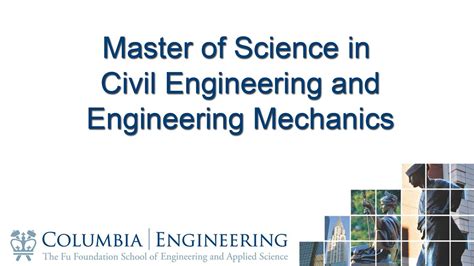 Master Of Science In Civil Engineering And Engineer Mechanics Youtube