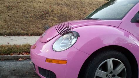beetle eyelashes 110991 pink vw beetle pink car pink beetle