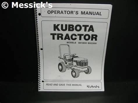Kubota Bx1800 Bx2200 Operators Manual Part K2561 71215