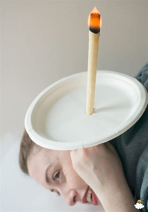 %100 beeswax or other waxes are fine, save the bees.cover your. She Sticks A Candle In Her Ear And Sets In On Fire. The ...