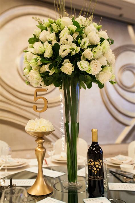 Simple Elegant White Rose Centerpiece For Weddings Or An Engagement