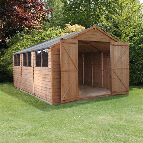 Workshop shed plans by shedking come complete with detailed building blueprints, construction guide, materials list. Mercia Modular Overlap Workshop Shed 15 x 10 (4.71m x 3 ...