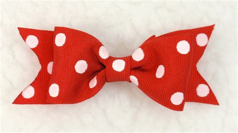 Diy How To Make Polka Dot Bow Tutorial Grosgrain Bow