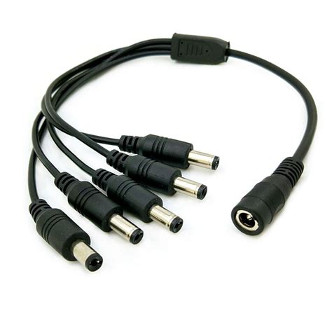 Shenzhen ha ya cable mfg limited. 1PC DC power splitter cable 1 female to 5 male jack ...