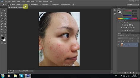 Photoshop Tutorial How To Remove Spots From Face Youtube