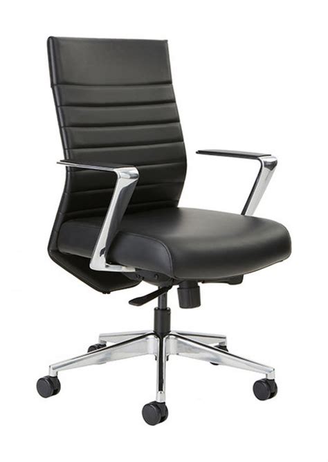 Black Mid Back Conference Room Chair With Arms 27 X 26 X 3940