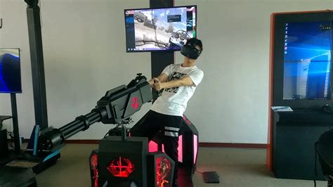 Virtual Reality Shooting Simulator Amusement Park Gatling 9d Vr Shooting Gun Virtual Reality