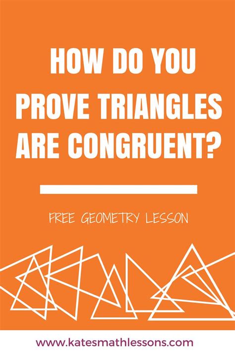 Two triangles are congruent if one of them can be made to superpose on the other so as to cover it the symbol for congruency is. How do you prove two triangles are congruent? | Geometry lessons, Fun math, Secondary math