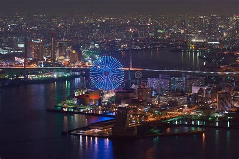 Areal View Of Osaka Port Area And Cityscape From Cosmo Tower In Osaka