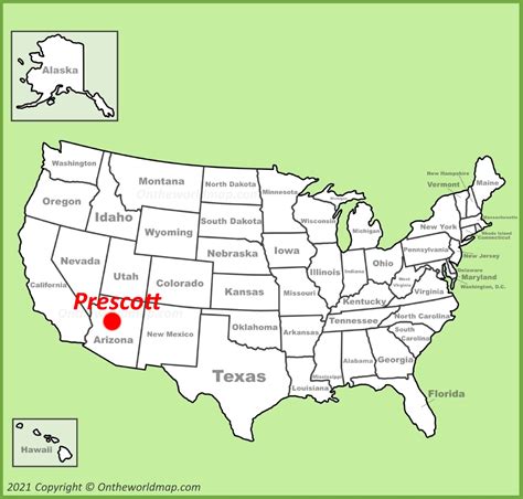 Prescott Map Arizona Us Discover Prescott With Detailed Maps