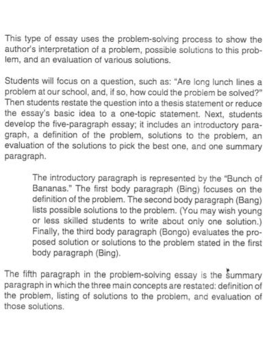 Problem Solving Essay 8 Examples Format Pdf Examples