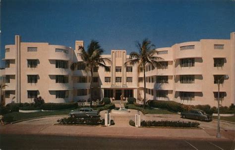Haddon Hall Hotel And Pool Facing The Ocean Miami Beach Fl Postcard