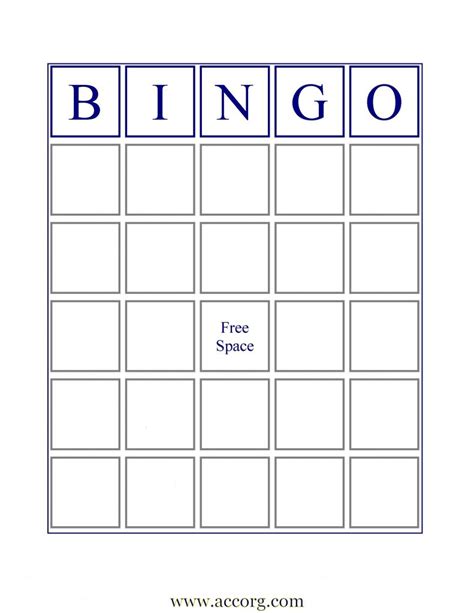 Blank Bingo Cards If You Want An Image Of A Standard Bingo