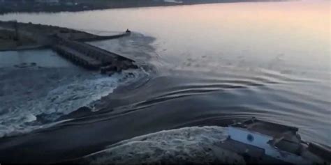 Evacuations Begin After A Major Dam In Southern Ukraine Is Heavily