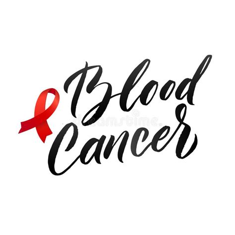 Blood Cancer Awareness Label Set Vector Tamplates With Red Ribbon