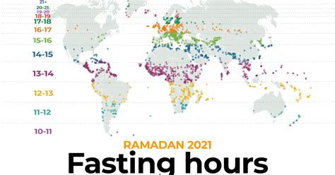Ramadan 2021 Fasting Hours Around The World Infographic News Al