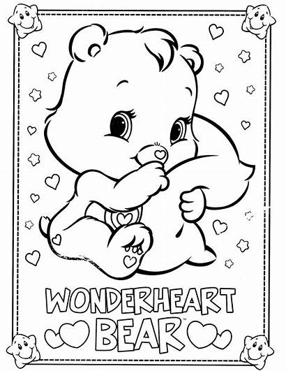 Care Bears Coloring Pages Coloringcolor Bear Heart