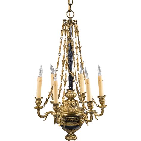 French Empire Style Bronze Patinated Petite Chandelier | Chandelier, Empire style, French empire