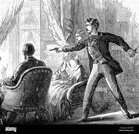 Abraham Lincoln Assassination 14 April 1865 At Fords Theatre Stock