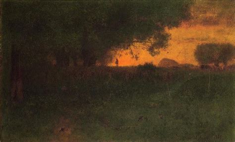George Inness Sunset Landscape 1889 Sunset Landscape Sunset