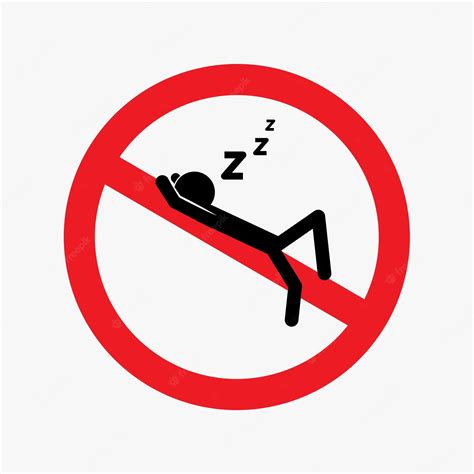 Premium Vector | No Sleeping Warning Sign