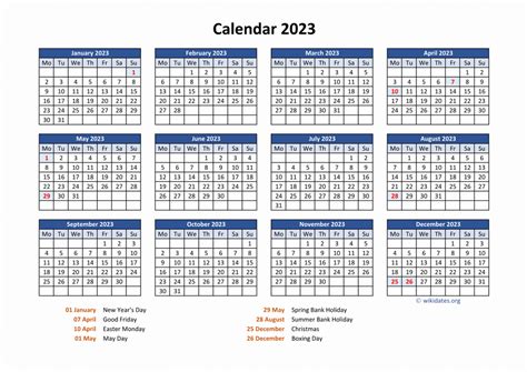 uk 2023 holiday calendar get latest news 2023 update - 2023 ireland