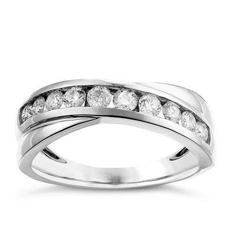$140 single | $280 pair. 18ct White Gold Diamond Eternity Ring 0.50ct - Diamonds from Personal Jewellery Service UK