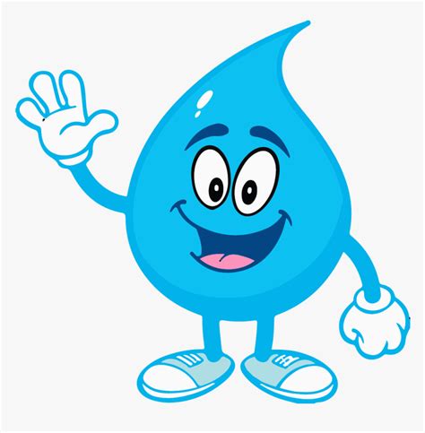 6215 Royalty Free Clip Art Water Drop Cartoon Mascot Character Clip