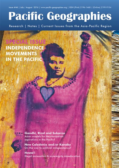 Pacific Geographies 46 Special Issue On Independence Movements In The