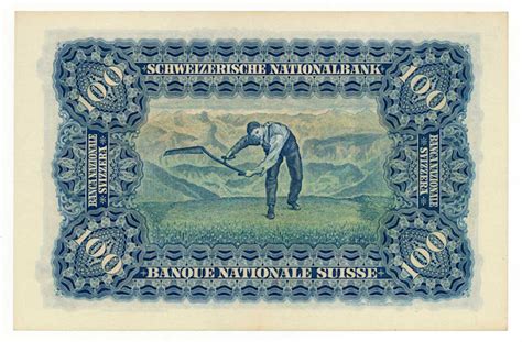 Switzerland Paper Money 100 Swiss Francs Banknote 1927world Banknotes