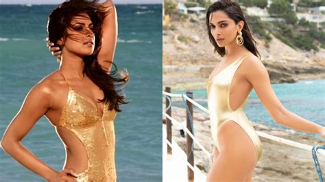 Deepika Padukones Golden Monokini Look In Pathaan Song Compared To Priyanka Chopras Dostana
