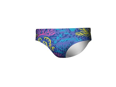 Neon Coral Mens Swim And Water Polo Brief Ryte Sport