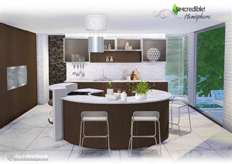 Sims 4 kitchens cc spring4sims. Hemisphere Kitchen by SIMcredible! - Liquid Sims