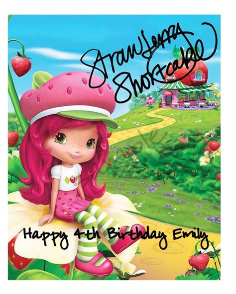 Strawberry Shortcake Edible Image Frosting Cake By Customicing 1025