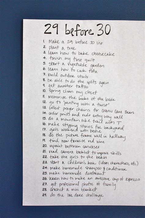 29 Before 30 Bucket List Kristen Mcashan