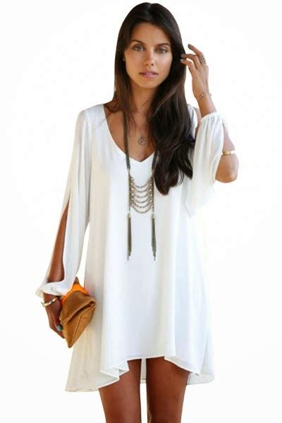 fashion trends boho relaxed mini loose fit dress luvtolook virtual styling