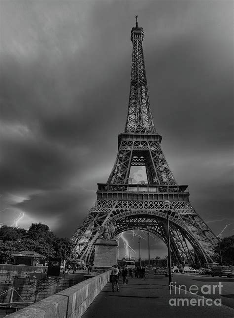 Paris Eiffel Tower Black White Photograph By Chuck Kuhn Fine Art America