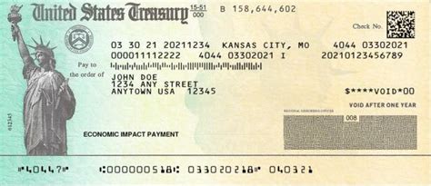 Sample Us Treasury Check Money Template Social Security Irs