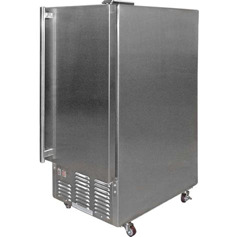 *water connection required for ice maker. Cal Flame 1.71 cu. ft. Built-In Stainless Steel Outdoor ...