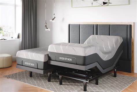 Buy Sven And Son Split King Adjustable Bed Base Frame 12” Luxury Cool Gel