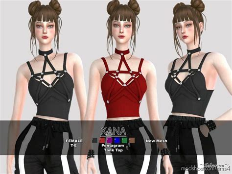 Xana Tank Top Sims 4 Clothes Mod Modshost