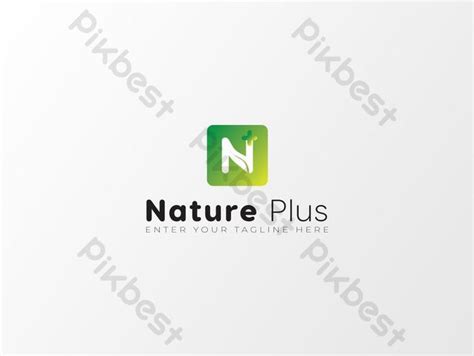 Nature Plus Logo Vector Graphic Element Graphic Elements Ai Free