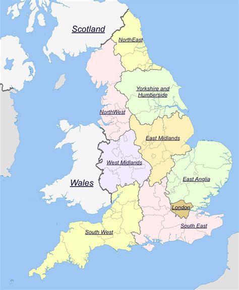 Regions Of England England For All Reasons