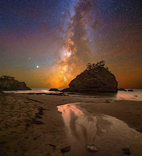 Final Night With The Milky Way Along The Oregon Coast 7600 X 8342 Oc