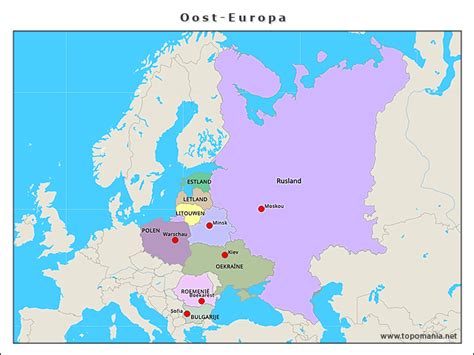 Topografie Oost Europa