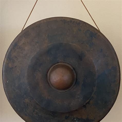 Indonesian Copper Metal Gong Vintage Sb Clearing House