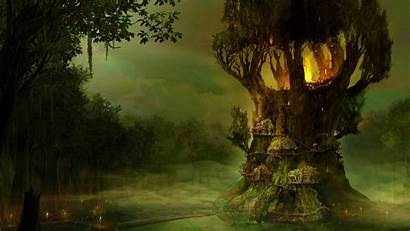 Forest Tree Elf Wallpapers Fantasy Gothic Village