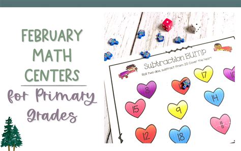 February Math Centers For Kindergarten First Grade And Second Grade