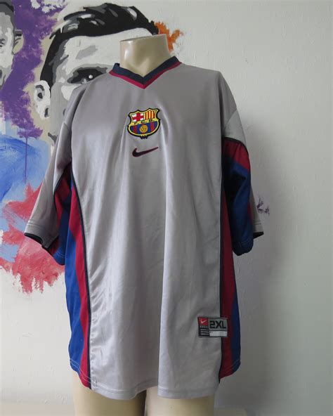 Vintage Barcelona 1998 1999 2000 2001 Away Shirt Nike Soccer Jersey