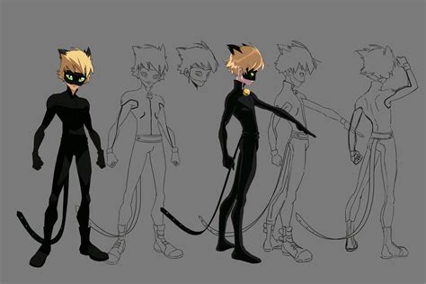 Well, the most interesting part. Image - Cat Noir Early 2D Body Character Sheet.png ...